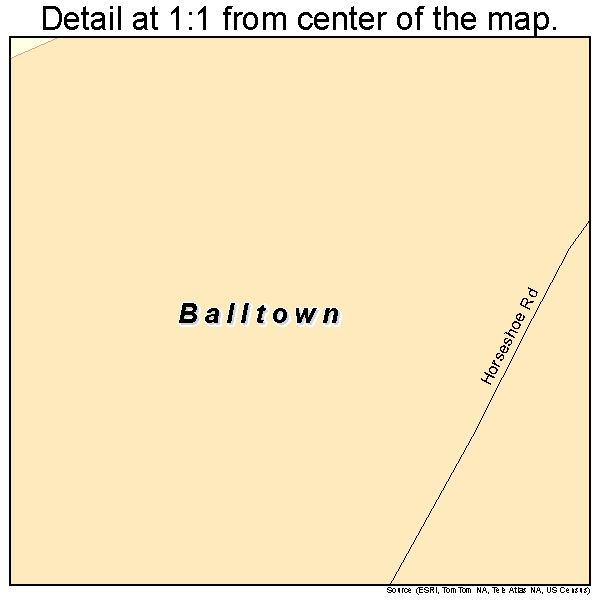 Balltown, Iowa road map detail