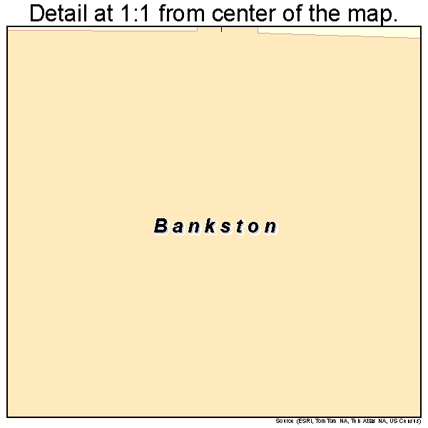 Bankston, Iowa road map detail