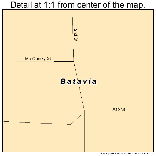 Batavia, Iowa road map detail
