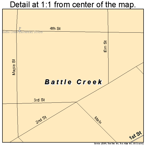 Battle Creek, Iowa road map detail