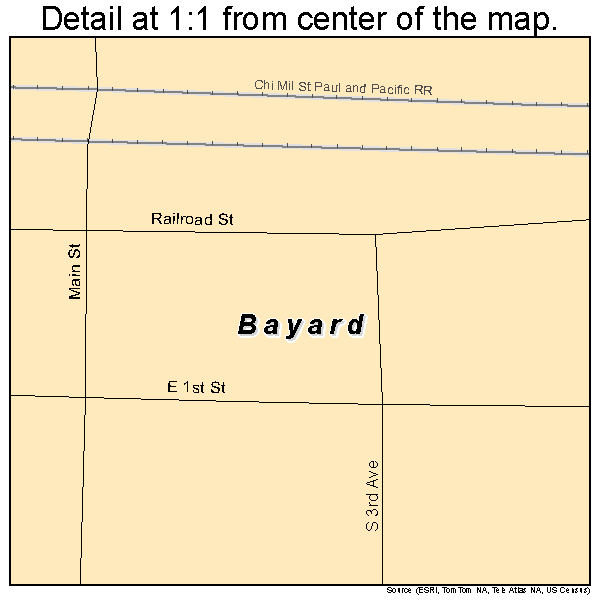 Bayard, Iowa road map detail