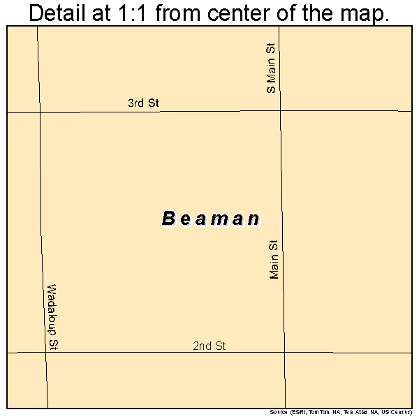 Beaman, Iowa road map detail