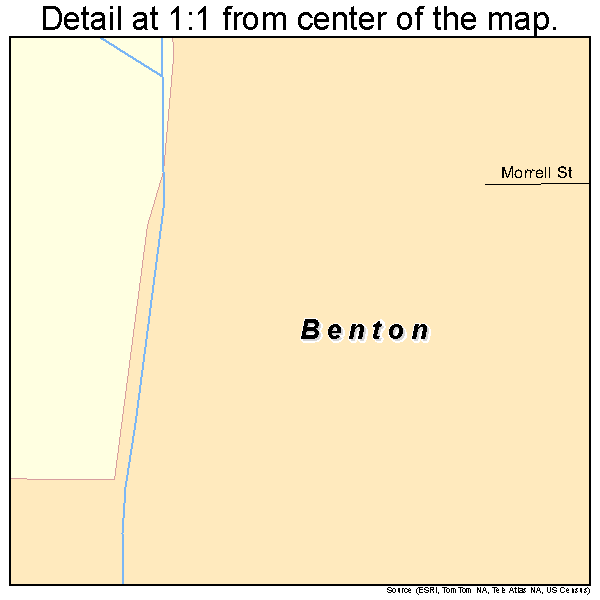 Benton, Iowa road map detail
