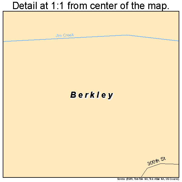 Berkley, Iowa road map detail