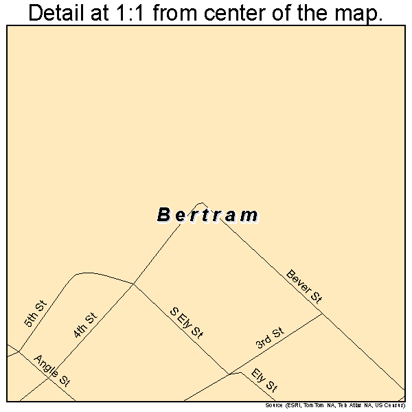 Bertram, Iowa road map detail