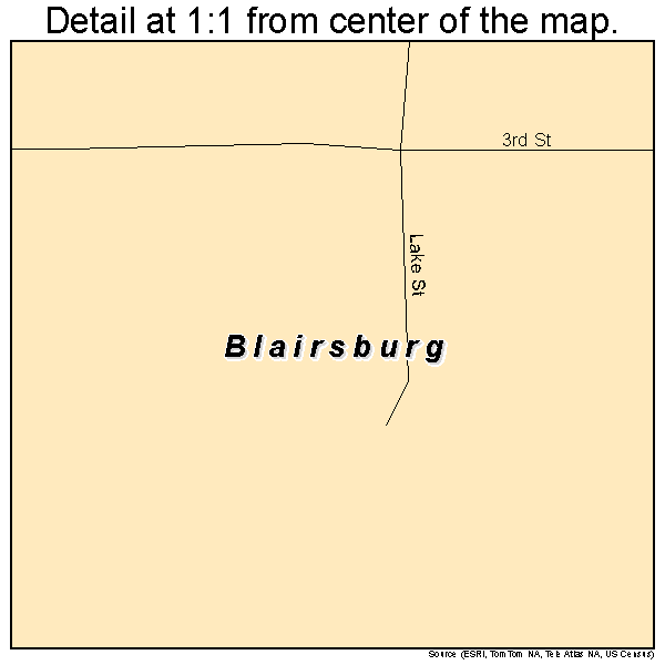 Blairsburg, Iowa road map detail