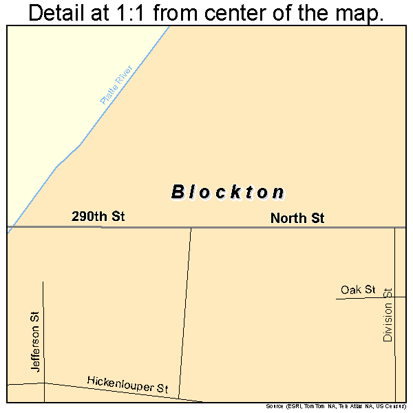 Blockton, Iowa road map detail