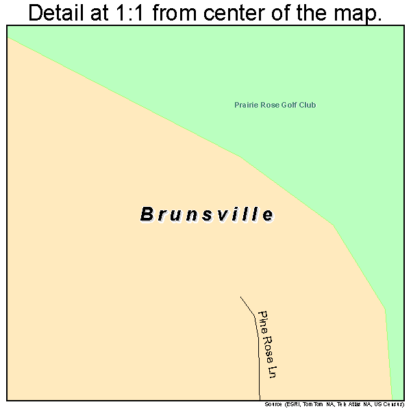 Brunsville, Iowa road map detail