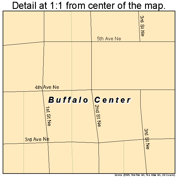 Buffalo Center, Iowa road map detail
