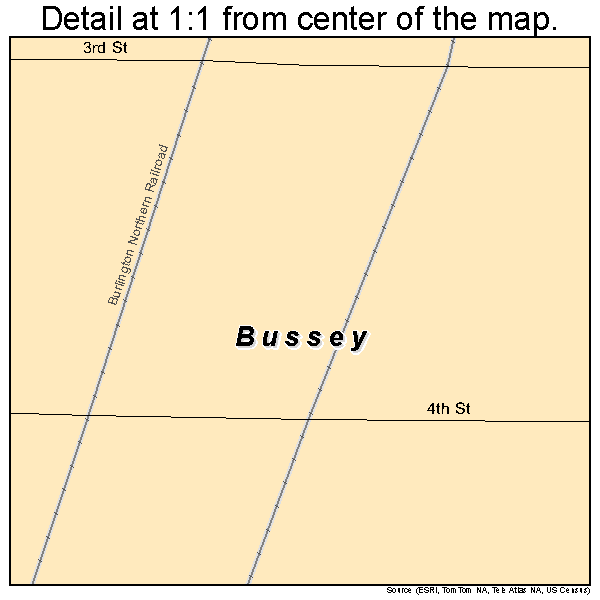 Bussey, Iowa road map detail