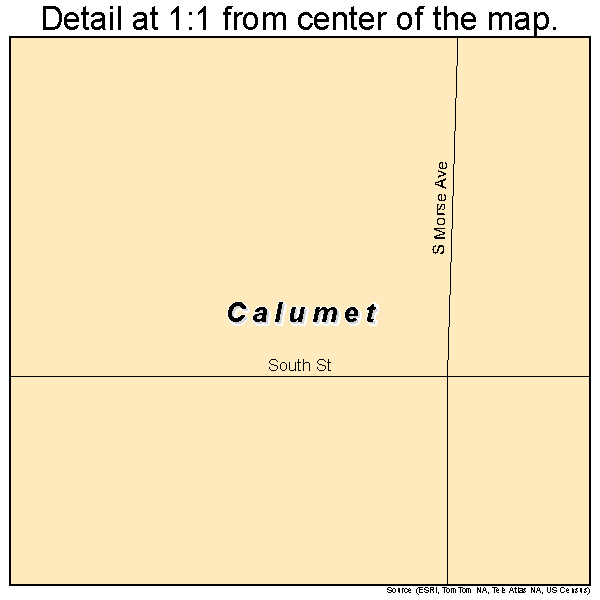Calumet, Iowa road map detail