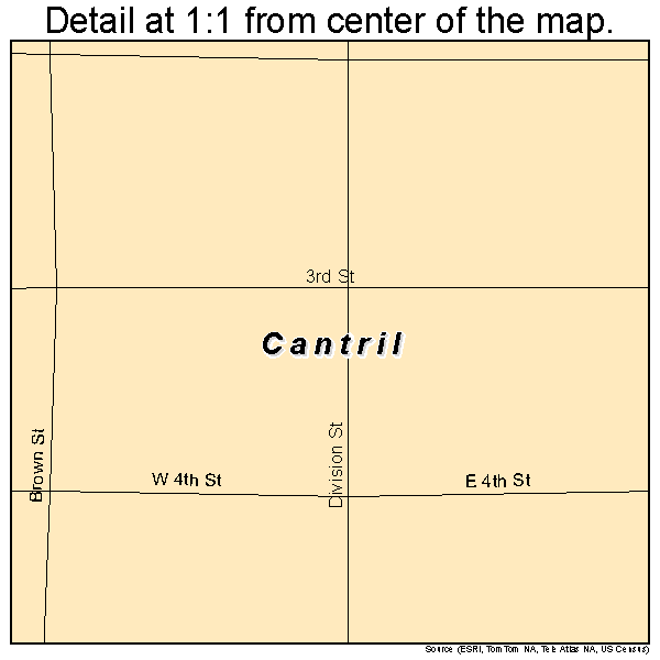 Cantril, Iowa road map detail