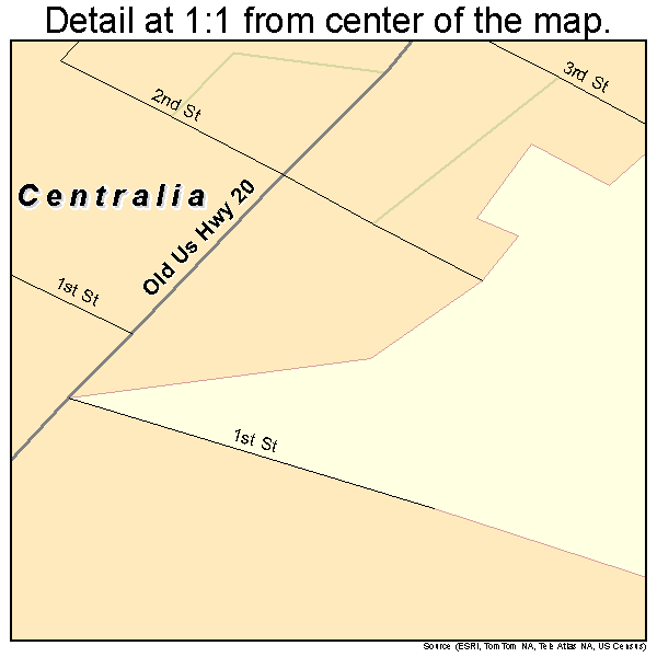 Centralia, Iowa road map detail