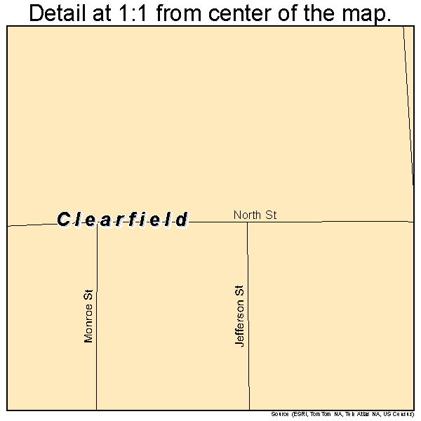 Clearfield, Iowa road map detail