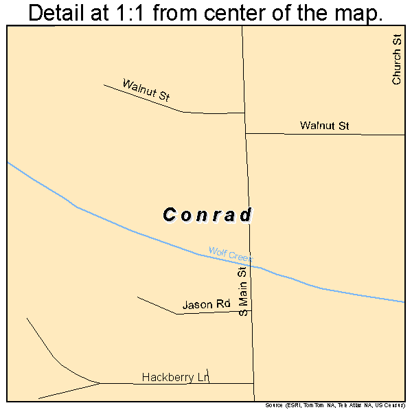 Conrad, Iowa road map detail