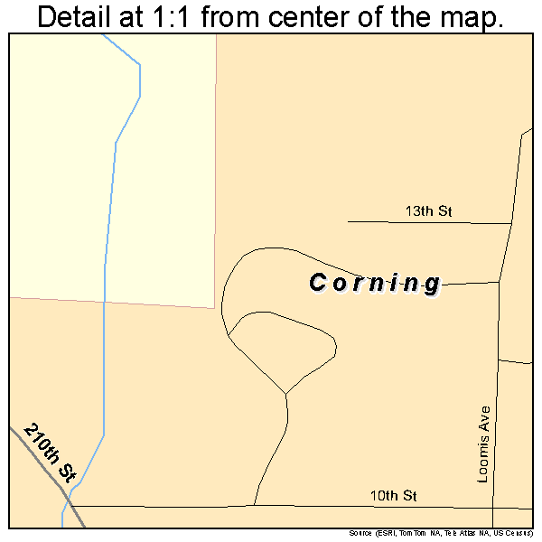 Corning, Iowa road map detail