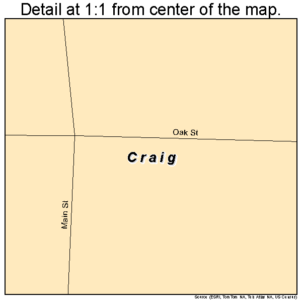 Craig, Iowa road map detail