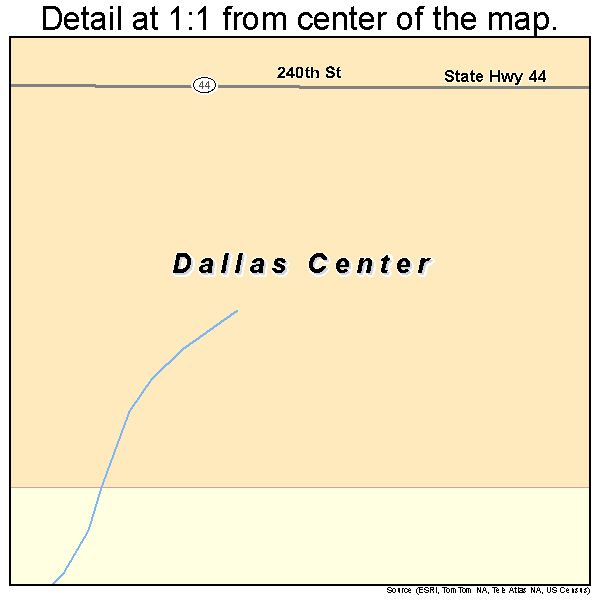 Dallas Center, Iowa road map detail