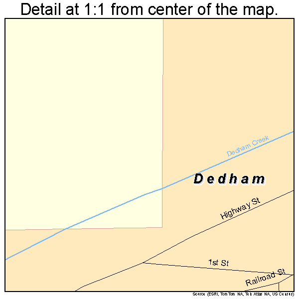 Dedham, Iowa road map detail