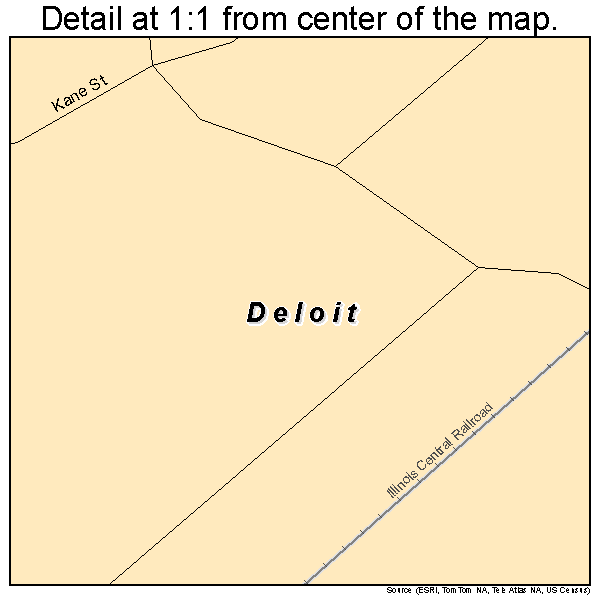Deloit, Iowa road map detail