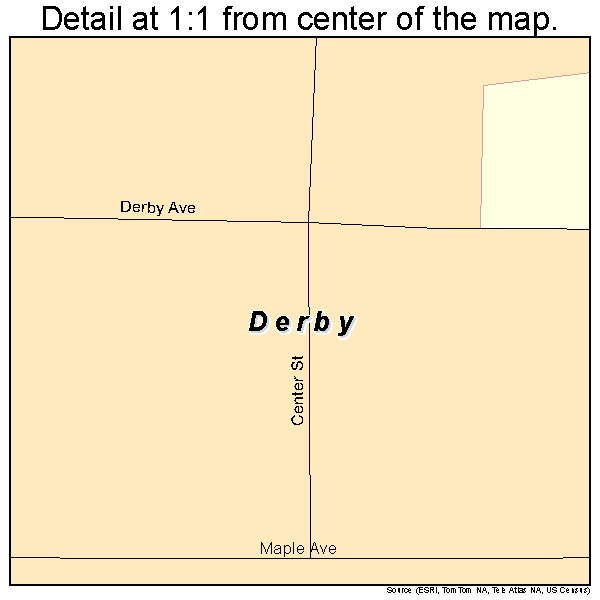 Derby, Iowa road map detail