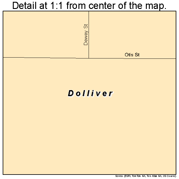 Dolliver, Iowa road map detail