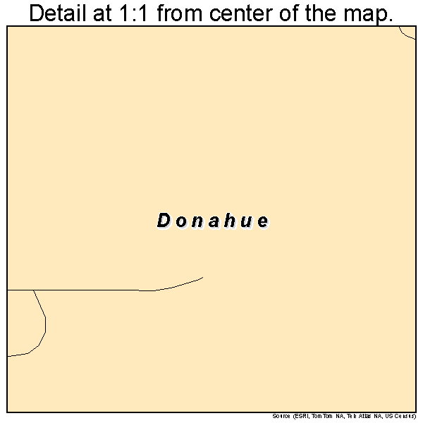 Donahue, Iowa road map detail