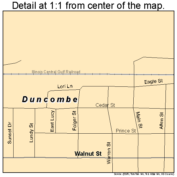 Duncombe, Iowa road map detail