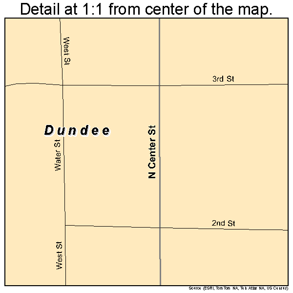 Dundee, Iowa road map detail