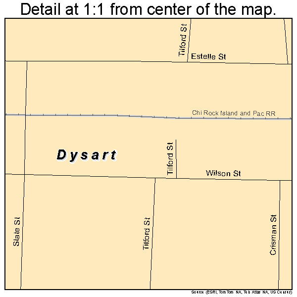 Dysart, Iowa road map detail