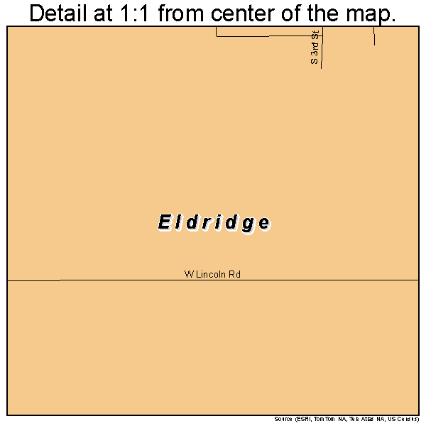 Eldridge, Iowa road map detail