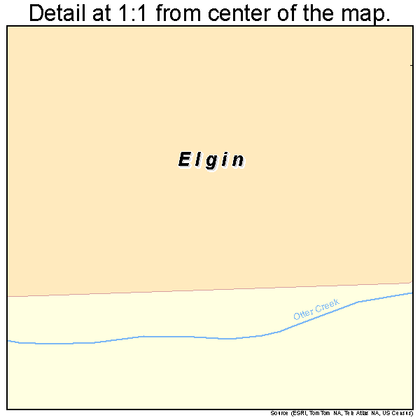 Elgin, Iowa road map detail