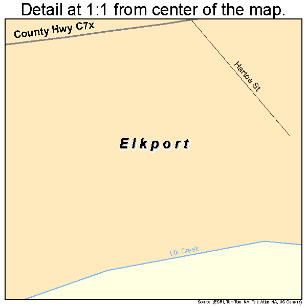 Elkport, Iowa road map detail