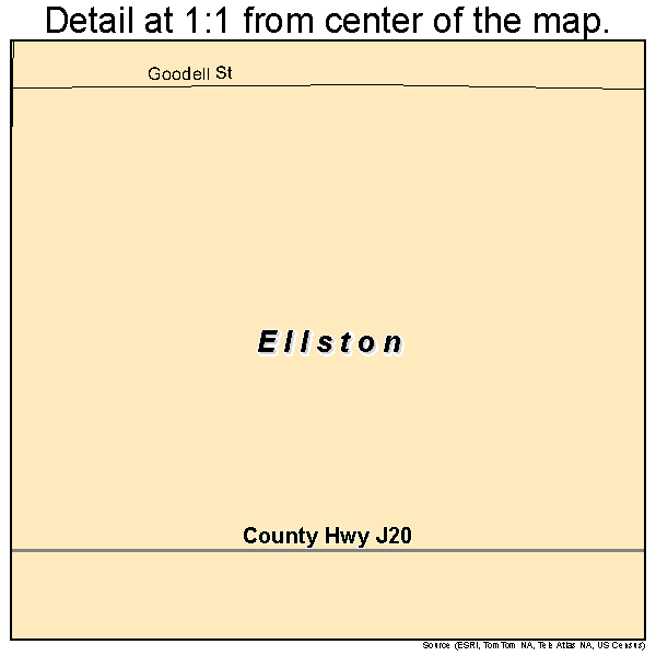Ellston, Iowa road map detail