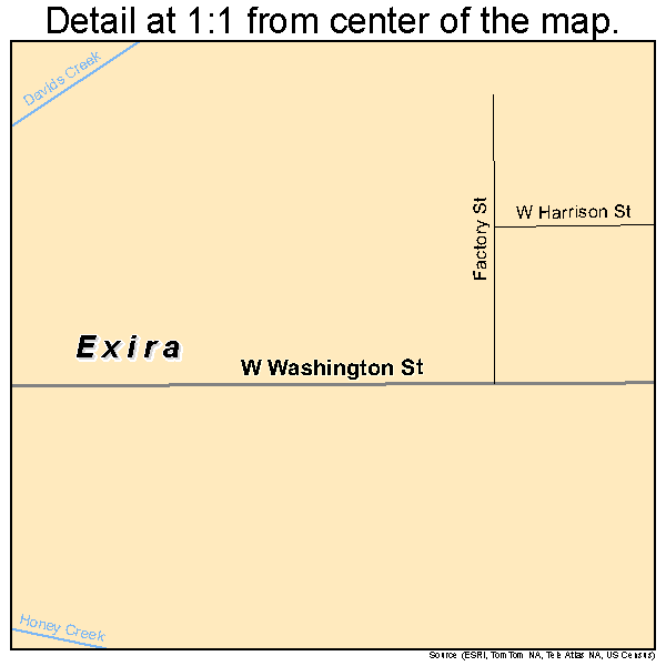 Exira, Iowa road map detail