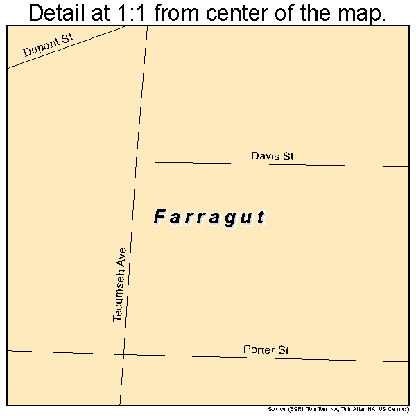 Farragut, Iowa road map detail
