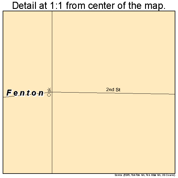 Fenton, Iowa road map detail