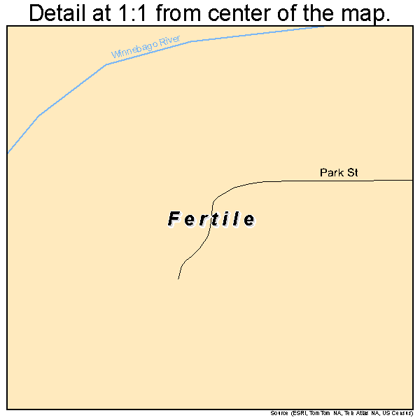 Fertile, Iowa road map detail