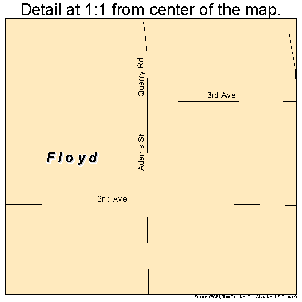 Floyd, Iowa road map detail