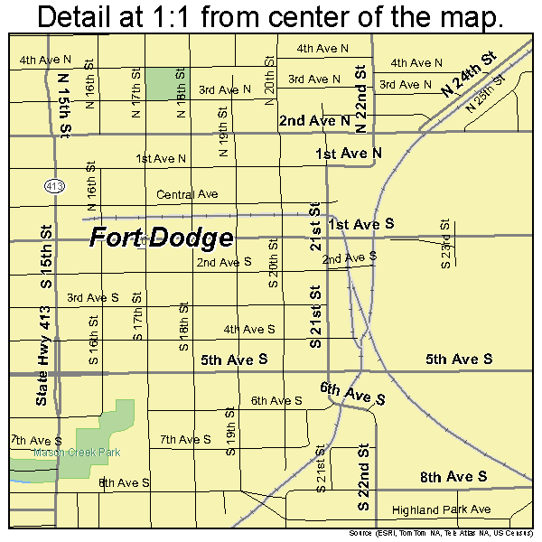 Fort Dodge Iowa Street Map 1928515