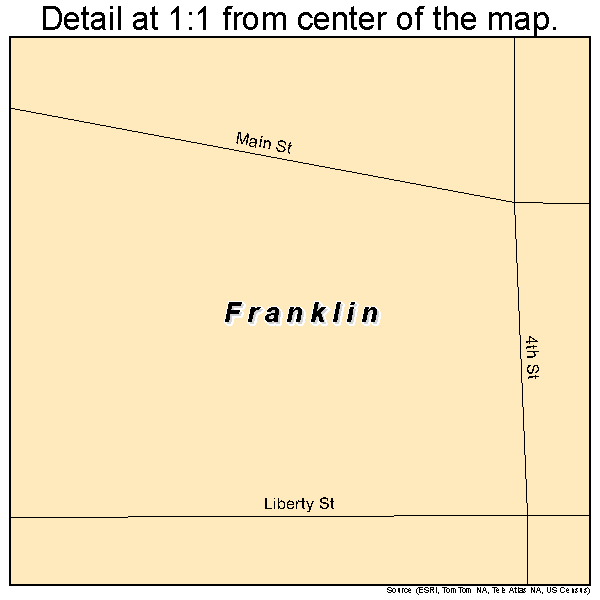 Franklin, Iowa road map detail