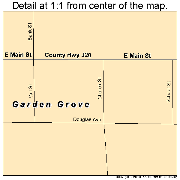 Garden Grove, Iowa road map detail