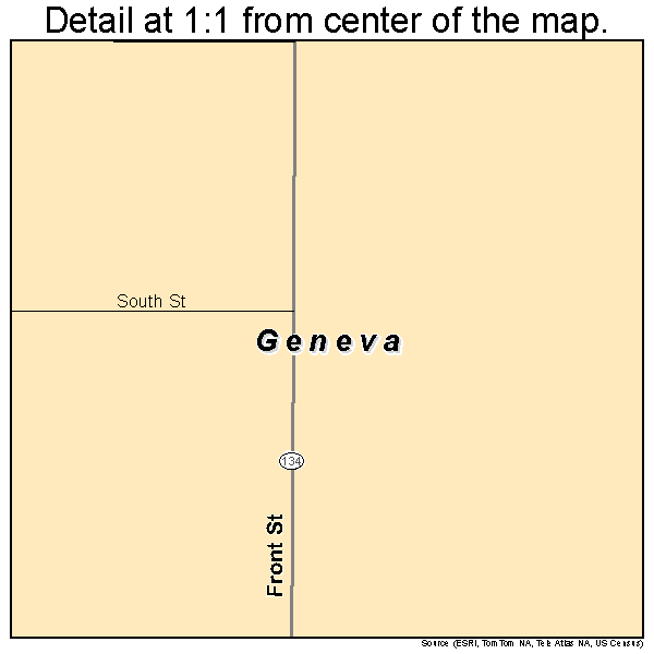 Geneva, Iowa road map detail