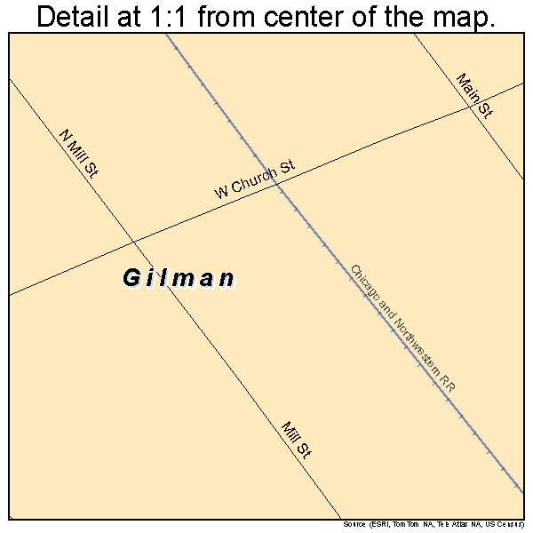 Gilman, Iowa road map detail