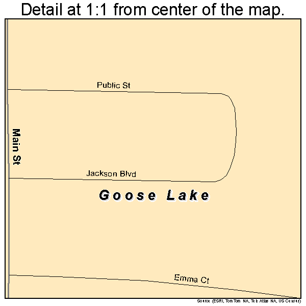 Goose Lake, Iowa road map detail