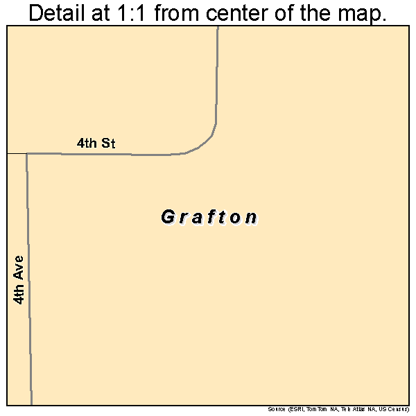 Grafton, Iowa road map detail