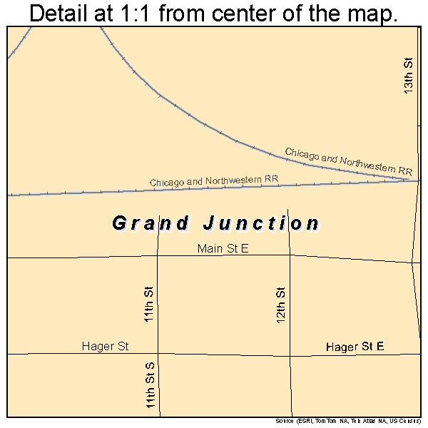 Grand Junction, Iowa road map detail