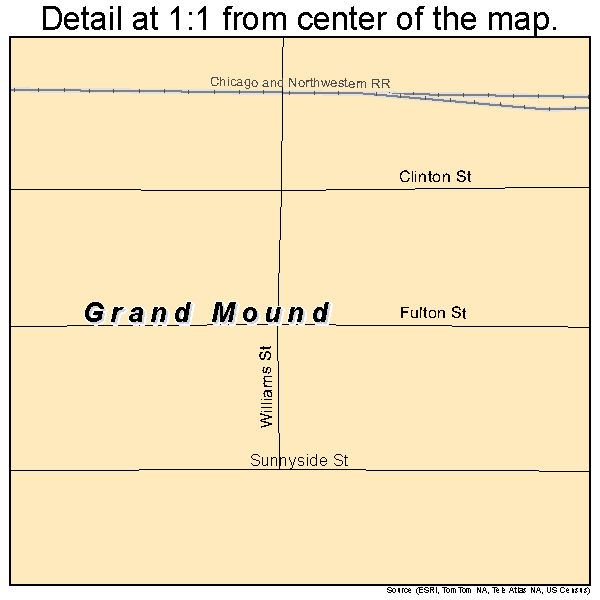 Grand Mound, Iowa road map detail