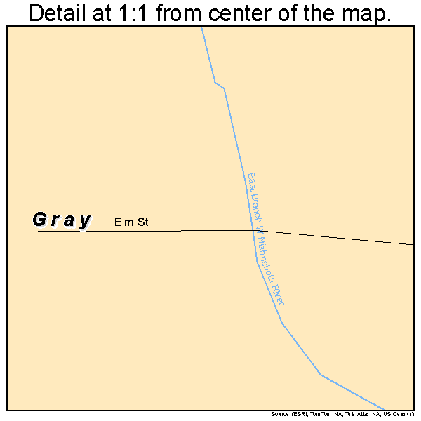 Gray, Iowa road map detail