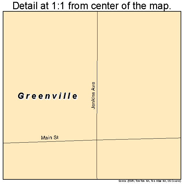 Greenville, Iowa road map detail